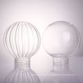 Wholesale Frosted Striated White Glass Ceiling Blown Lamp Shade